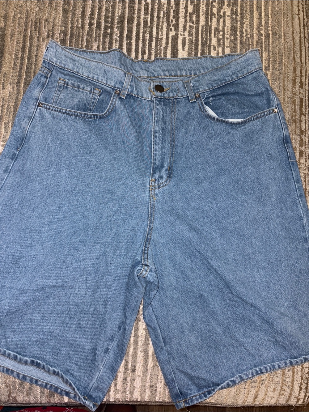Men's Light Blue Denim Shorts